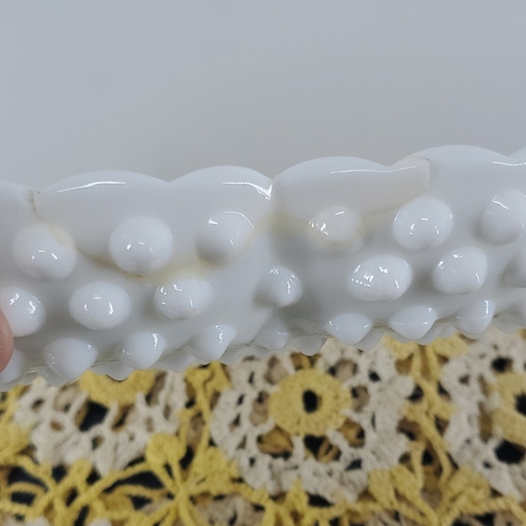 HOBNAIL MILK GLASS CANDY DISH - Picture 8 of 8